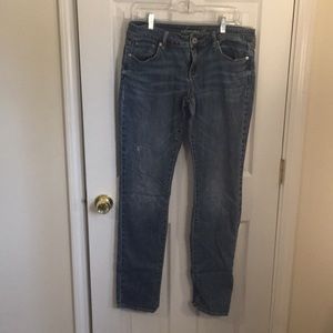 Slightly distressed jeans